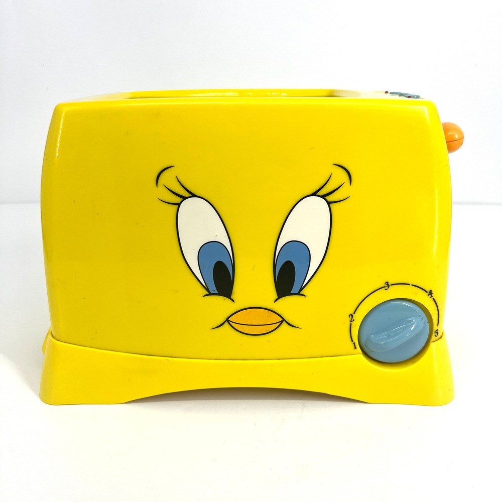 Tweety Bird Looney Tunes 2-Slice Toaster Yellow Salton 5439 Bagel Defrost